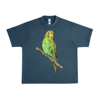 Midnight Navy Budgeriar Bird Parrot Urban Heavy Tee - LillyAllenDesigns