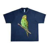 Navy Budgeriar Bird Parrot Urban Heavy Tee - LillyAllenDesigns