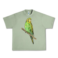 Oil Green Budgeriar Bird Parrot Urban Heavy Tee - LillyAllenDesigns