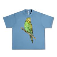 Pebble Blue Budgeriar Bird Parrot Urban Heavy Tee - LillyAllenDesigns