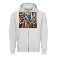 Dove Grey Western Reel Cool Dad American Flag Bass Zipper Hoodie - LillyAllenDesigns