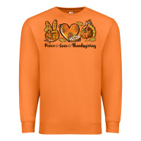 Carrot Peace Love Thanksgiving Premium Sweatshirt - texasbilliewilder