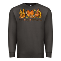 Smoke Peace Love Thanksgiving Premium Sweatshirt - texasbilliewilder