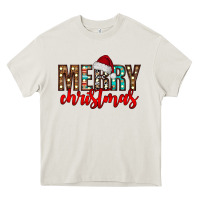 Cream merry christmas Heavy Core Tee - CowhideDigitalArt