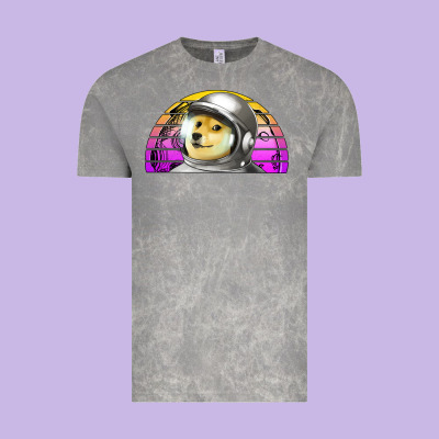 Dogecoin To The Mars Vintage Tee Designed By Jasminsmagicworld