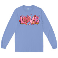 Colony Blue love mexican conchas valentines day Long Sleeve Tee - MaliasSmallBusiness
