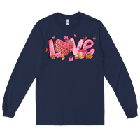 Navy love mexican conchas valentines day Long Sleeve Tee - MaliasSmallBusiness