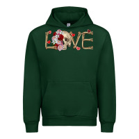 Forest Green Skull love Valentine's Day Urban Hoodie - FaDigitalArtStudio