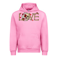 Fuchsia Pink Skull love Valentine's Day Urban Hoodie - FaDigitalArtStudio