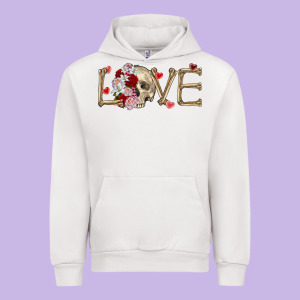 Skull Love Valentine's Day Urban Hoodie Designed By Fadigitalartstudio