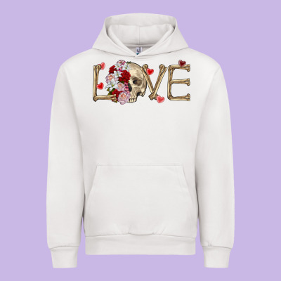 Skull Love Valentine's Day Urban Hoodie Designed By Fadigitalartstudio