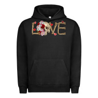 Pigment Black Skull love Valentine's Day Urban Hoodie - FaDigitalArtStudio