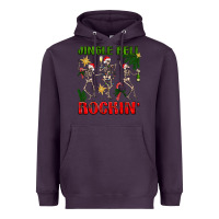 Plum Jingle bell rockin' Heavyweight Hoodie - NancyCooperArtShop