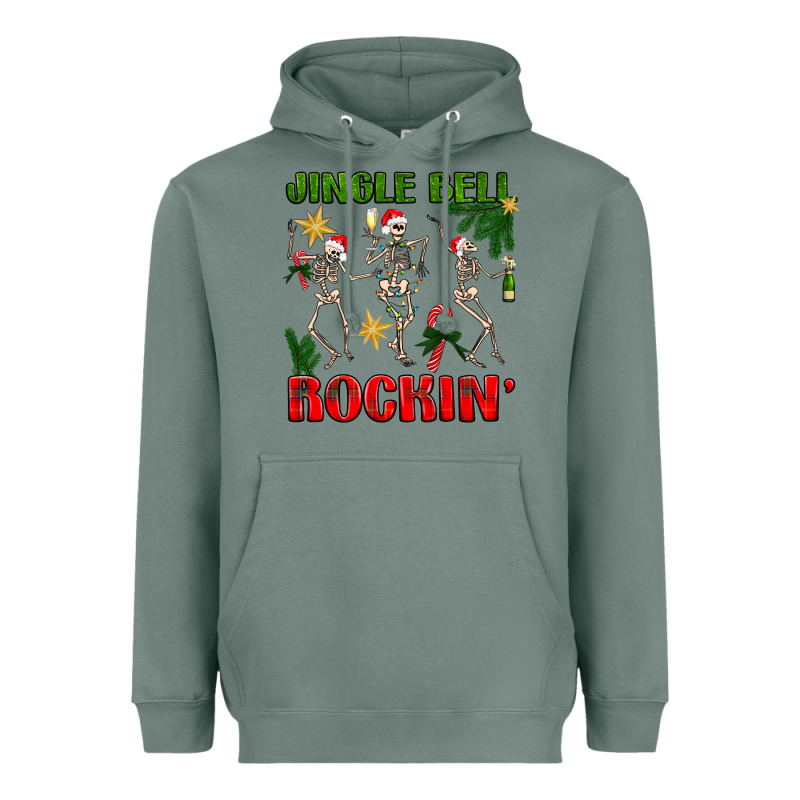 Jingle Bell Rockin' Heavyweight Hoodie by NancyCooperArtShop | Teevron