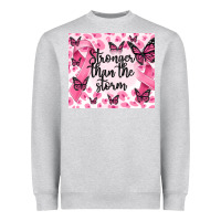 Heather Grey stronger than the storm Heavyweight Sweatshirt - MaliasSmallBusiness
