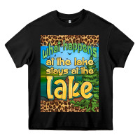 Black what happens at the lake stays at the lake air freshener Heavy Core Tee - HRA Design Shop