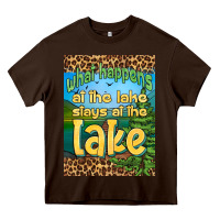 Chocolate Brown what happens at the lake stays at the lake air freshener Heavy Core Tee - HRA Design Shop