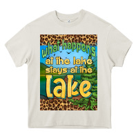 Cream what happens at the lake stays at the lake air freshener Heavy Core Tee - HRA Design Shop
