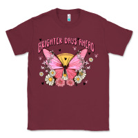 Burgundy brighter days ahead Classic Tee - MaliasSmallBusiness