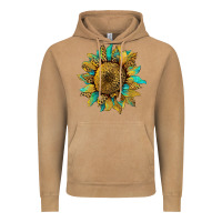 Vintage Camel sunflower with leopard and turquoise Vintage Hoodie - Artiststas