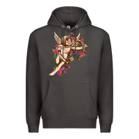 Smoke Cupid with rose Valentine's Day Premium Hoodie - HowdyJamesFarm