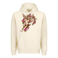 Tofu Cupid with rose Valentine's Day Premium Hoodie - HowdyJamesFarm