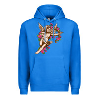 True Royal Cupid with rose Valentine's Day Premium Hoodie - HowdyJamesFarm
