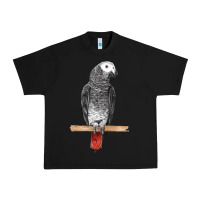 Black African Gray Parrot Bird Urban Heavy Tee - LillyAllenDesigns