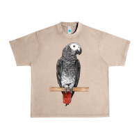 French Oak African Gray Parrot Bird Urban Heavy Tee - LillyAllenDesigns