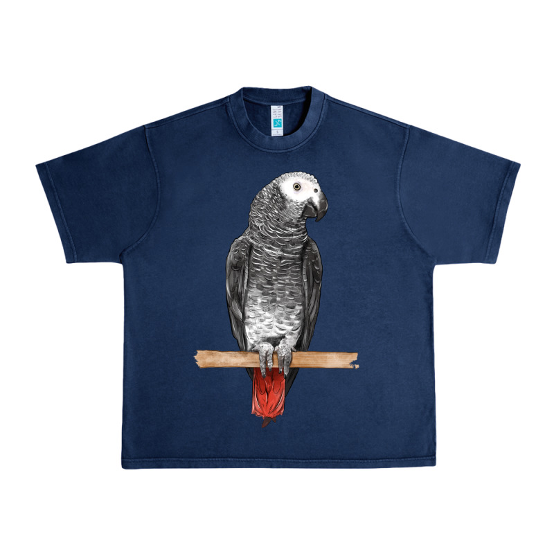 African Gray Parrot Bird Urban Heavy Tee by LillyAllenDesigns | Teevron