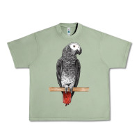 Oil Green African Gray Parrot Bird Urban Heavy Tee - LillyAllenDesigns