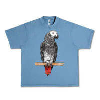 Pebble Blue African Gray Parrot Bird Urban Heavy Tee - LillyAllenDesigns
