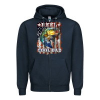 Navy Reel Cool Dad Bass 4th of July Zipper Hoodie - LillyAllenDesigns