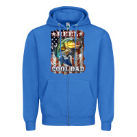 True Royal Reel Cool Dad Bass 4th of July Zipper Hoodie - LillyAllenDesigns