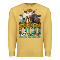 Antique Gold Obsessive Cow Disorder with Cows Premium Sweatshirt - texasbilliewilder