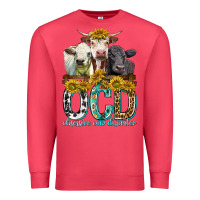 Cardinal Obsessive Cow Disorder with Cows Premium Sweatshirt - texasbilliewilder