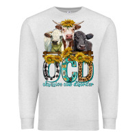 Oatmeal Heather Obsessive Cow Disorder with Cows Premium Sweatshirt - texasbilliewilder