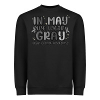 Black in may we wear gray brain cancer awareness Heavyweight Sweatshirt - MaliasSmallBusiness