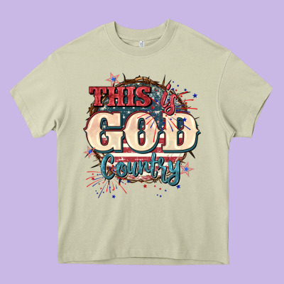 This Is God Country 4th Of July Heavy Core Tee Designed By Cowgirlartshop