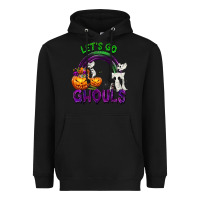 Black Let's Go Ghouls Heavyweight Hoodie - texasbilliewilder