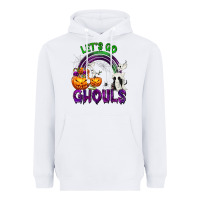 White Let's Go Ghouls Heavyweight Hoodie - texasbilliewilder