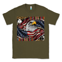 Army Green American eagle Classic Tee - CowhideDigitalArt