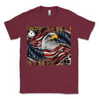 Burgundy American eagle Classic Tee - CowhideDigitalArt