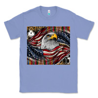 Colony Blue American eagle Classic Tee - CowhideDigitalArt