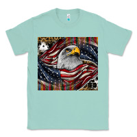 Seafoam American eagle Classic Tee - CowhideDigitalArt