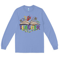 Colony Blue teacher mardi gras Long Sleeve Tee - MaliasSmallBusiness