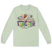 Matcha teacher mardi gras Long Sleeve Tee - MaliasSmallBusiness