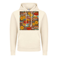 Vintage Artic pumpkin plaid sunflower seamless min Vintage Hoodie - AdoDesignShop