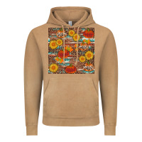 Vintage Camel pumpkin plaid sunflower seamless min Vintage Hoodie - AdoDesignShop