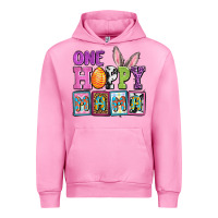 Fuchsia Pink Easter Day One hoppy mama Urban Hoodie - OliviaCreatesArt